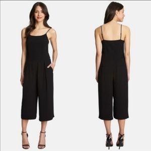 NWT cropped 1.State black jumpsuit with pockets